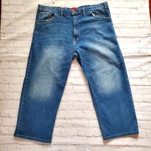 The Foundry Supply Co Jeans Relaxed Straight Flex Distressed Denim 46x30 Men's